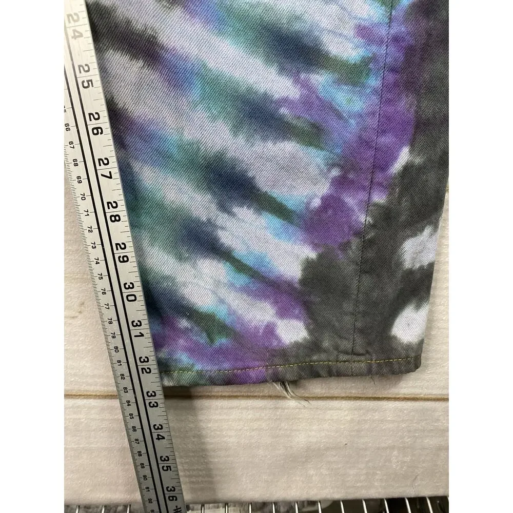Vtg Levi’s 501 Jeans USA Made 38x34 UPCYCLED Tie Dye Distressed Button Fly 80 90
